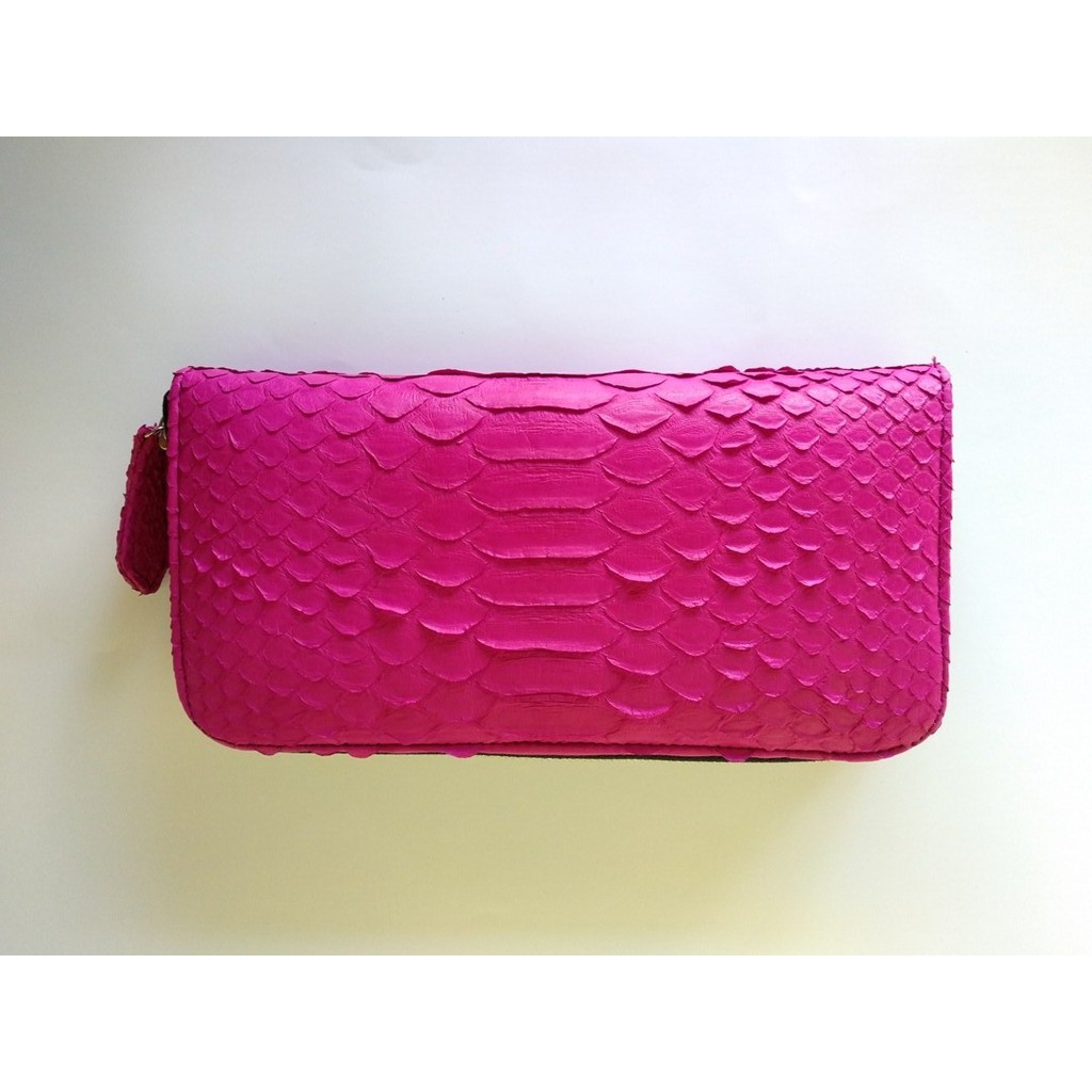 Dompet Wanita Kulit Ular Python / Sanca Asli Model Kipas / Zipper