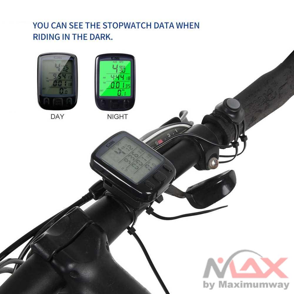 Speedometer Sepeda Pengukur kecepatan Backlight LCD Display Bicycle aksesoris gunung universal MTB