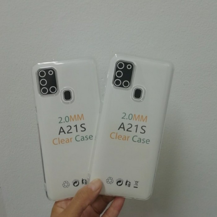 C/C- Softcase Clear Case Silikon Kondom Case Bening Casing HP Samsung A21S