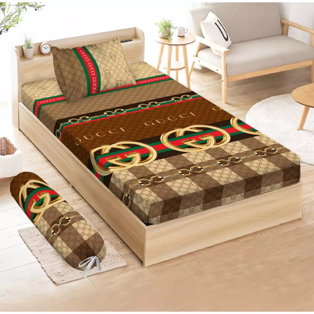 SPREI VITO 3D Uk 120x200 Tinggi 20cm MOTIF GUCCI
