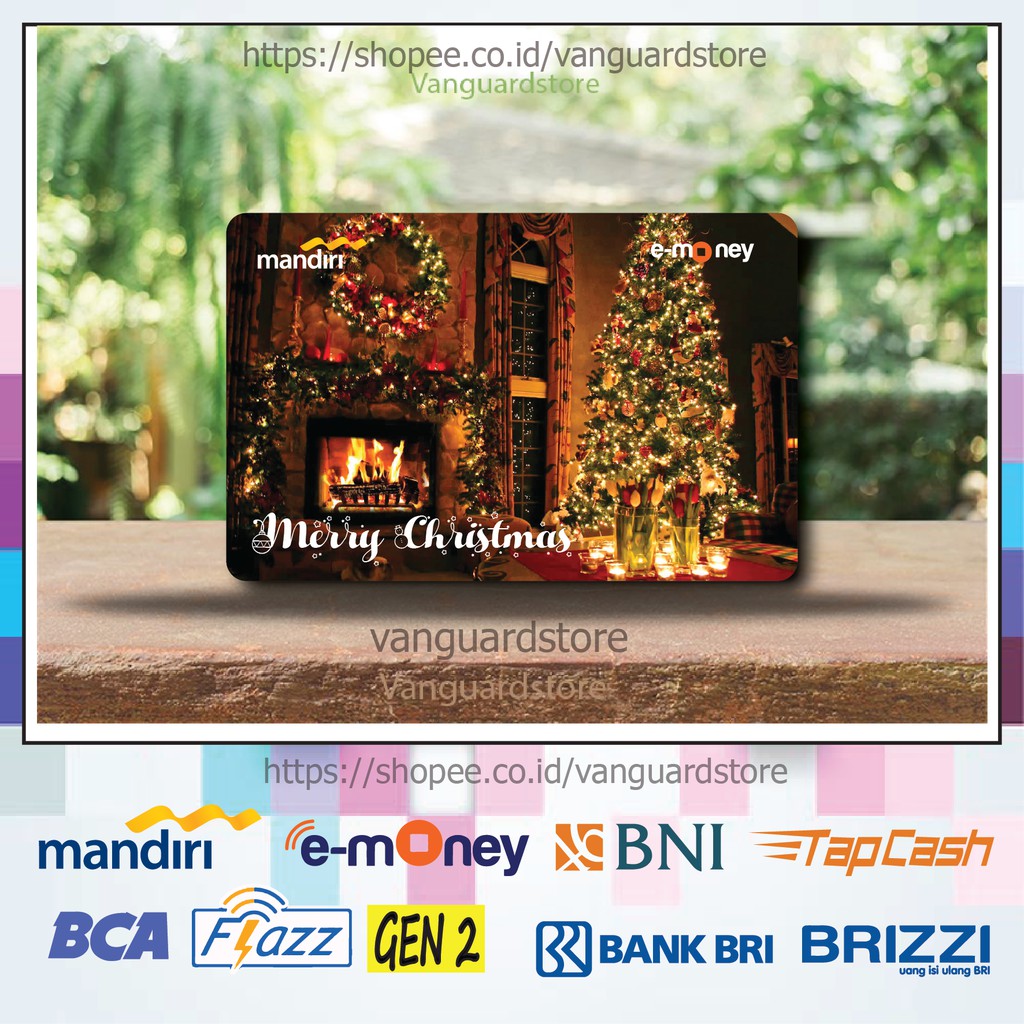 KARTU E MONEY E TOLL POHON NATAL KUMPULAN 11 EMONEY MANDIRI FLAZZ BCA BNI TAPCASH BRIZZI