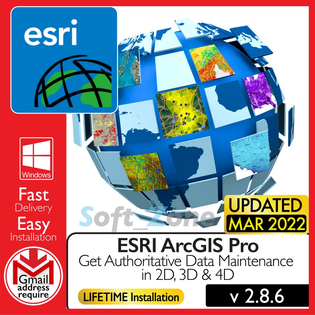 

ESRI ArcGIS Pr 2.8.6 - Gt Athrttv Dt Mntnnc n 2D, 3D & 4D [WINDOWS x64] - Dgtl Dwnld