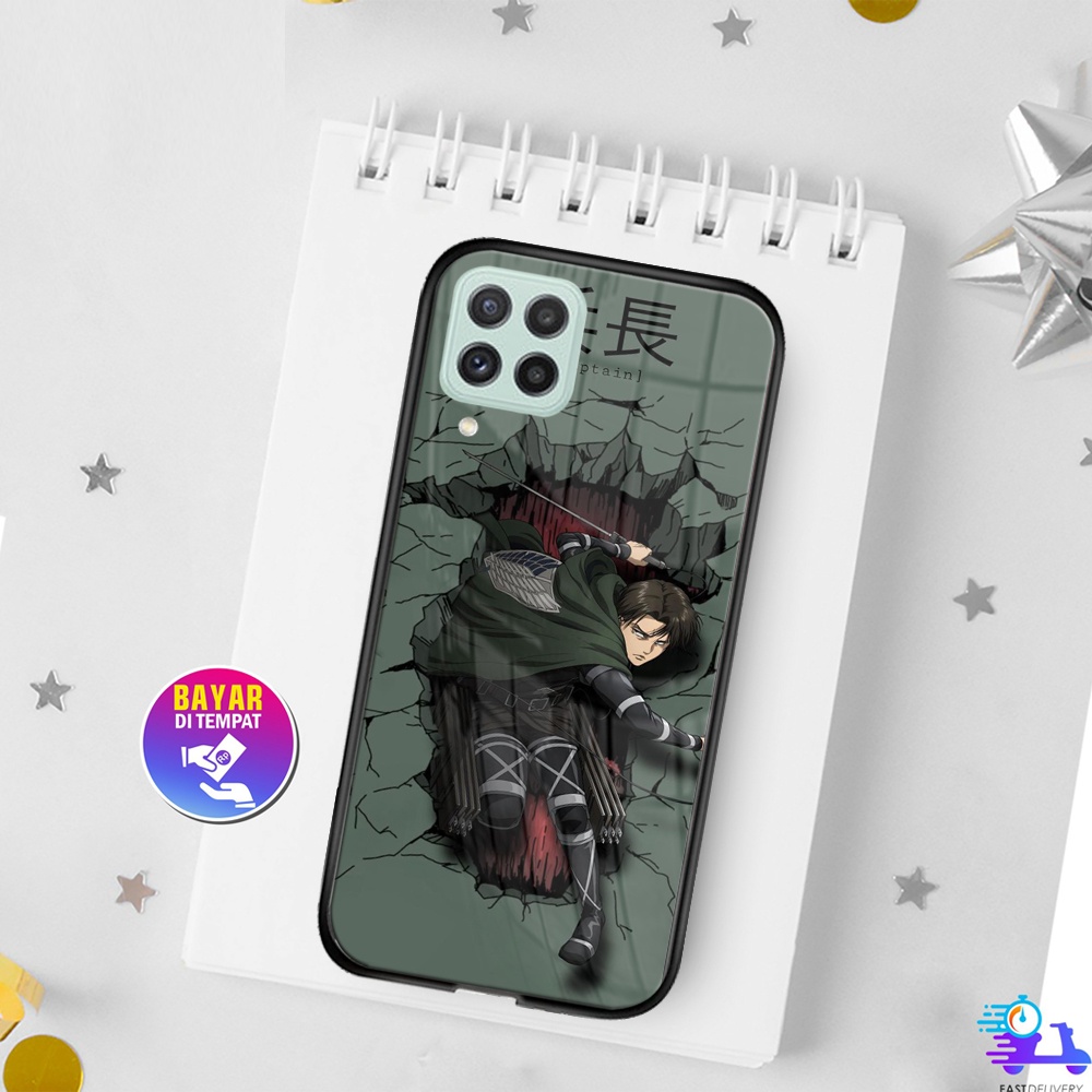 [MZ128] CASE GLOSSY SAMSUNG A22 4G A22 5G A30S A02S A03S A31 A32 A10-CASING HP KILAU ANIME ATTACK ON