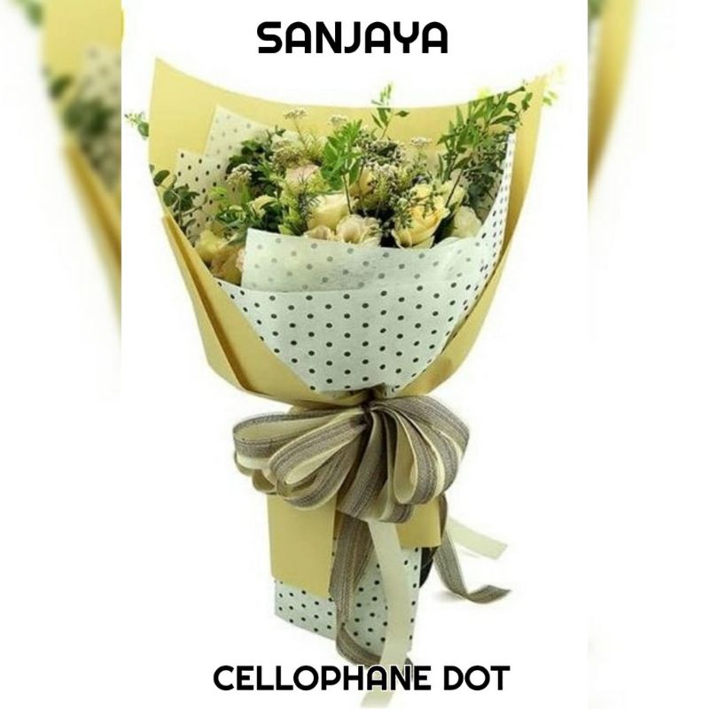Flower wrapping papper cellophane dot