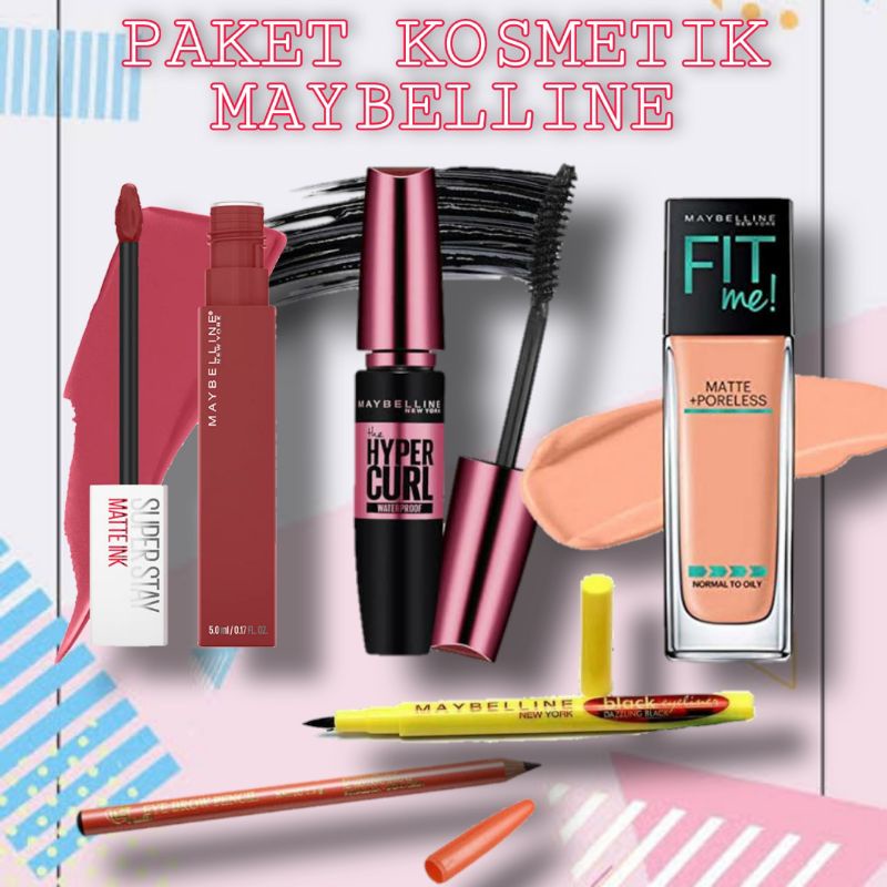 Paket Kosmetik Foundation Maybelline Fitme - Paket Make Up Maybelline Murah