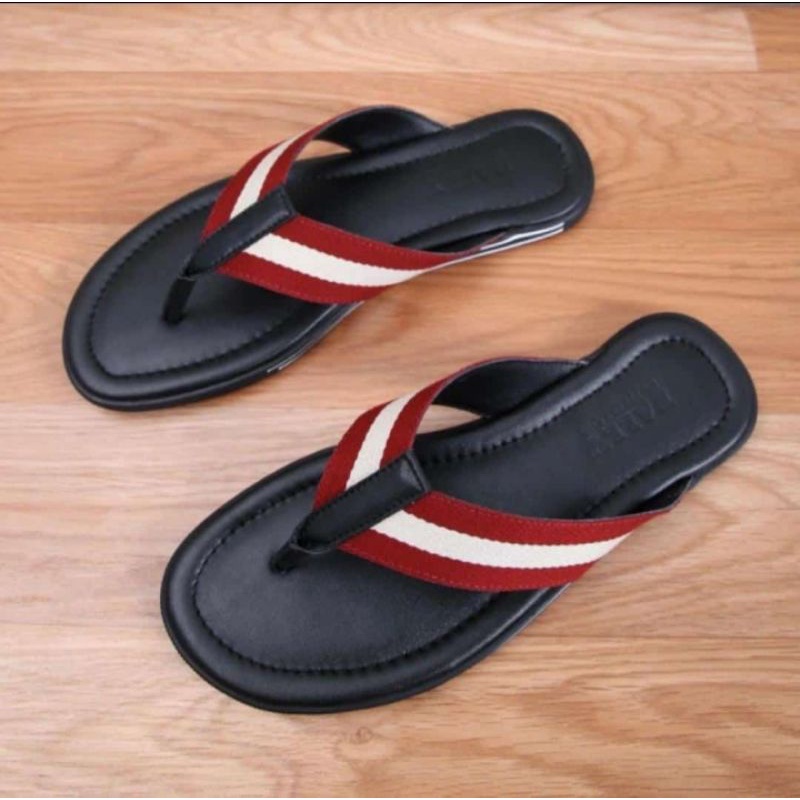 sandal pria jepit bally coklat miror quality