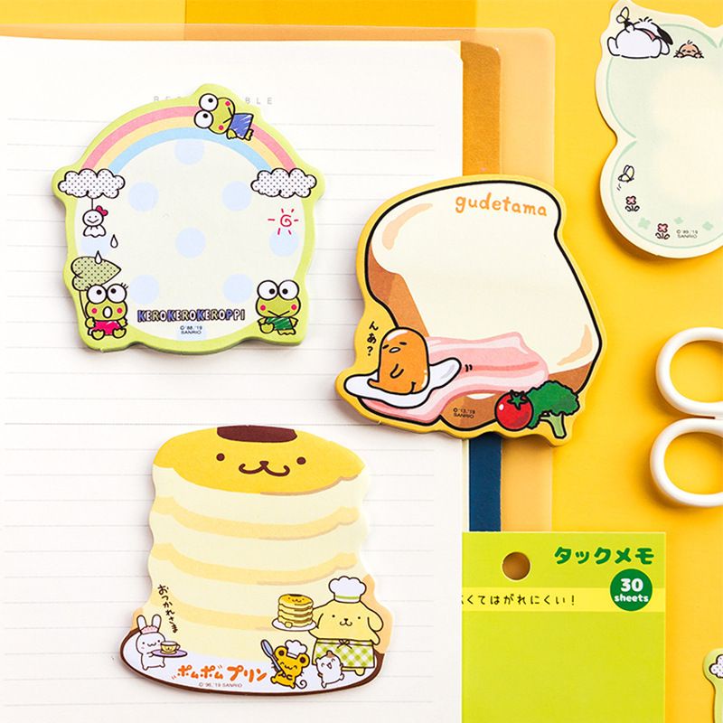 STICKY NOTES MEMO STIKER KUROMI MELODY HELLO KITTY GUDETAMA TWIN STARS CINNAMOROLL TUXEDOSAM KEROPPI POMPOMPURIN NOTE KERTAS STICKER TEMPEL