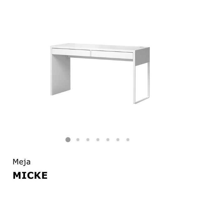 Meja Kerja IKEA MICKE 2 laci