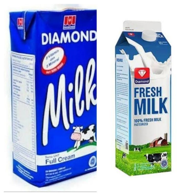 Susu Diamond UHT Full Cream, Fresh Milk