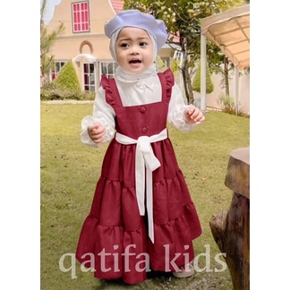 Gamis Anak Perempuan Model Kekinian 2022 Qatifa Kids Dress Anak Muslimah Umur 2 3 Tahun Gamis Lebara