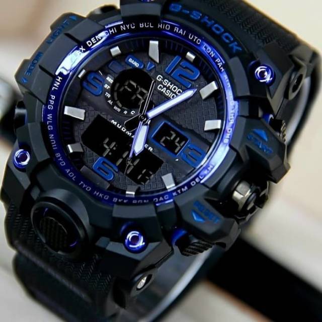 Jam Tangan Gshock GWG1000 Pria Water Resist Renang - Hitam lis Fullblue