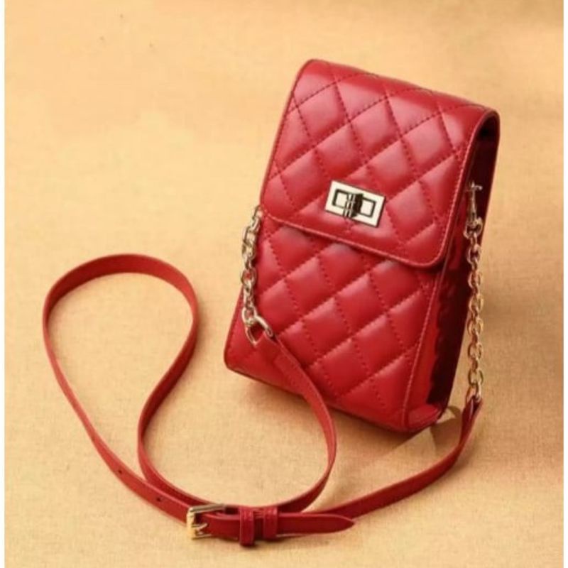 Bagsking08 / Tas Sling phone wanita / Felisa / Tas slempang wanita-Marun