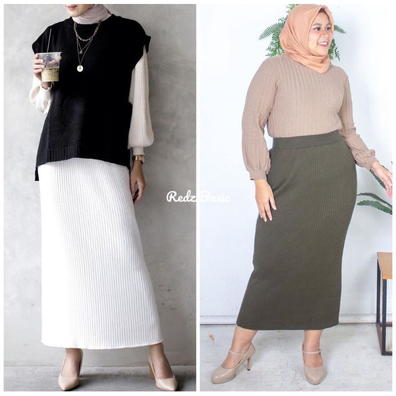 ROK SPAN RAJUT PANJANG PREMIUM TEBAL/ROK SPAN RAJUT KNIT JUMBO/ROK SPAN KNITE TEBAL/ SKIRT RAJUT
