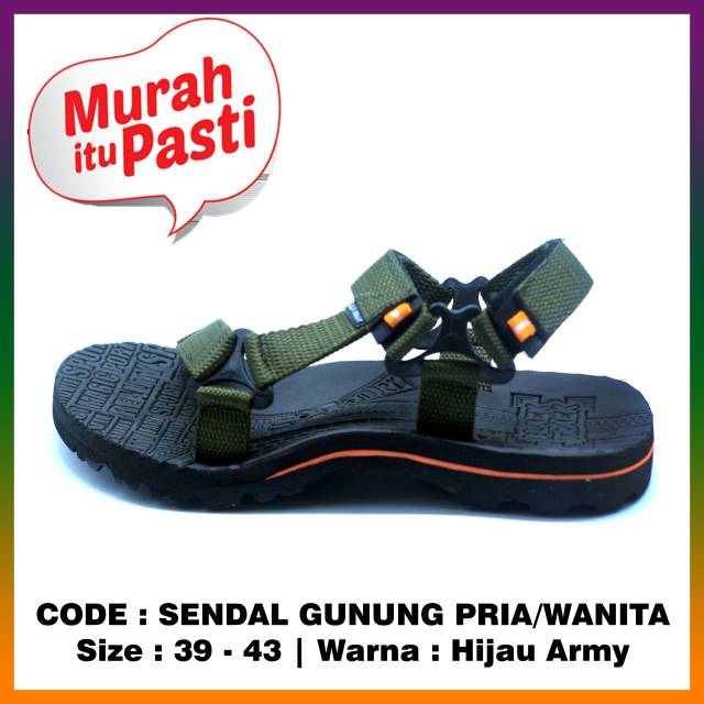  Sandal  gunung hiking outdoor original  black track not 