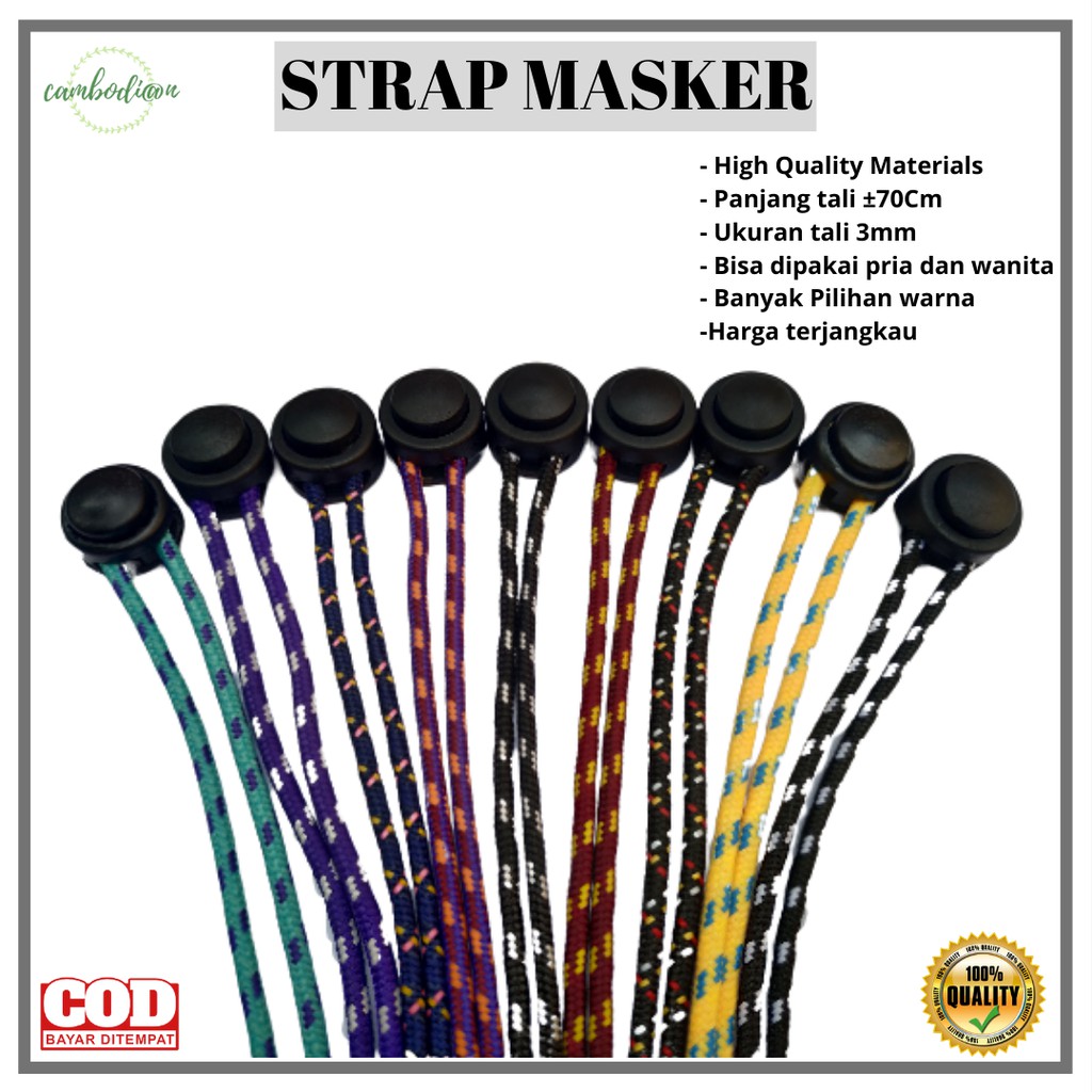 GROSIR konektor masker strap masker hijab tali masker strap masker 2 in 1 kalung masker