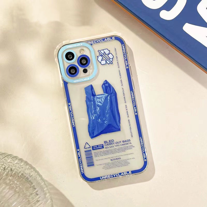 Soft Case Transparan Desain Kantong Sampah Untuk IPhone 13 13pro 12promaxSE2 2020 / 11 Pro MAX / 6S / 7 / 8plus / XR