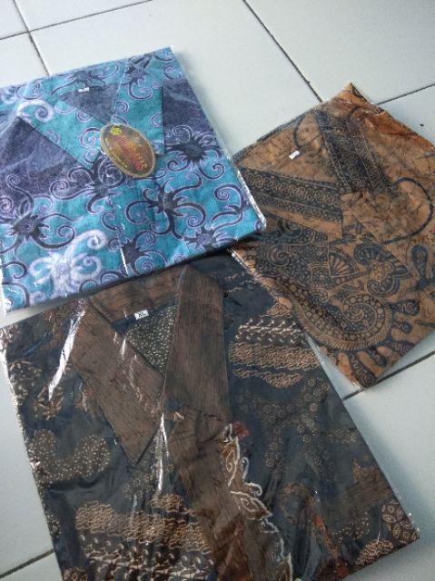 Jaya Batik Hrb026 Kenongo Kemeja Tosca Pendek Pekalongan Padi M L Xl Sogan Tulis Halus Kemeja Batik
