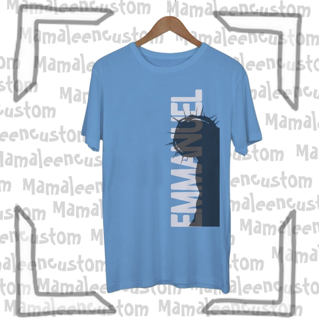 Tshirt Kaos Lengan Pendek Kristen Katolik Pria Wanita Custom Cowok Cewek Dewasa