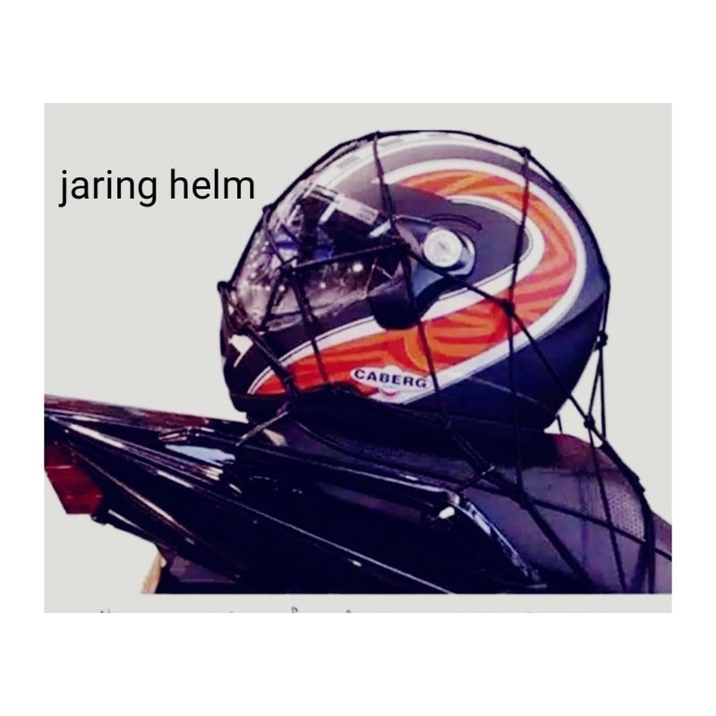 Jaring Helm / Jaring Mantel / Jaring Barang / Jaring Jok Tebal Dan Elastis Melar 30x30cm Kait Tali Pengikat Sepeda Motor Murah Tebal