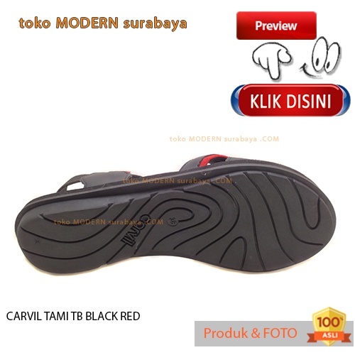 Sandal wanita sandal gunung flip flop CARVIL TAMI TB BLACK RED