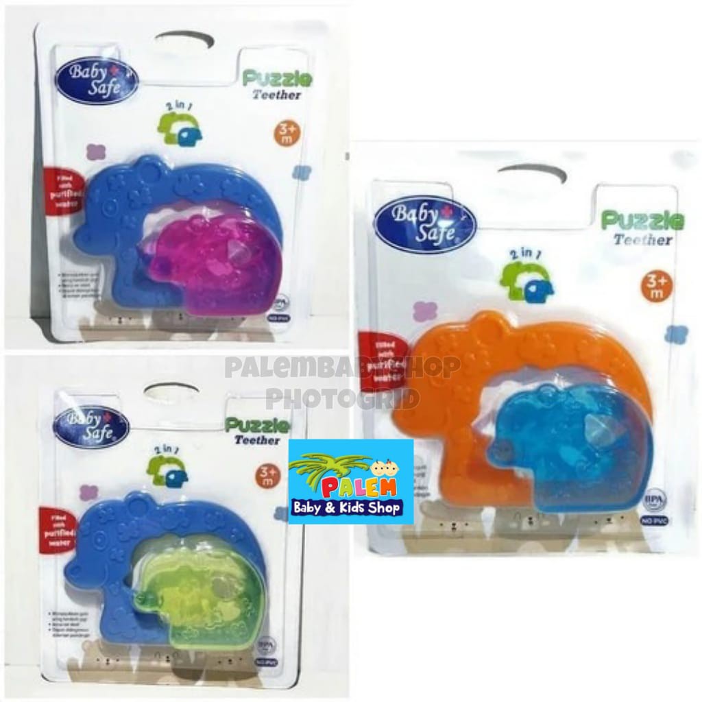 baby safe puzzle teether 2in1 filled with purified water - mainan gigitan bayi tt008