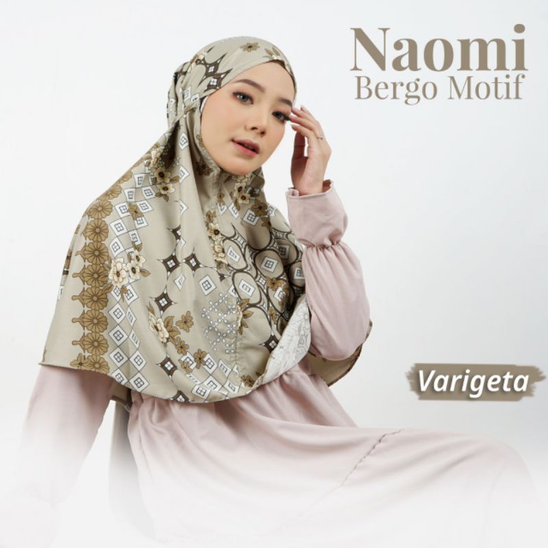 kerudung bergo motif/hijab instan motif/bergo premium bahan maxmara import/hijab sehari-hari-Varigeta