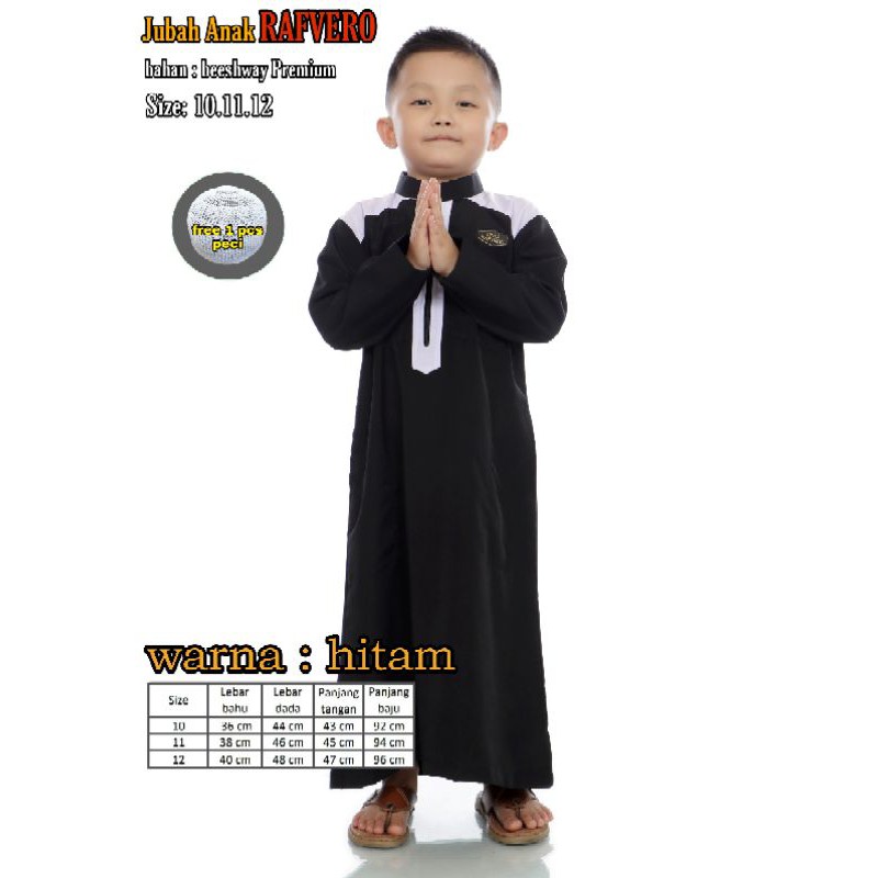 Jubah Anak Rafvero usia 10 sampai 12 tahun - RAFVERO ORIGINAL