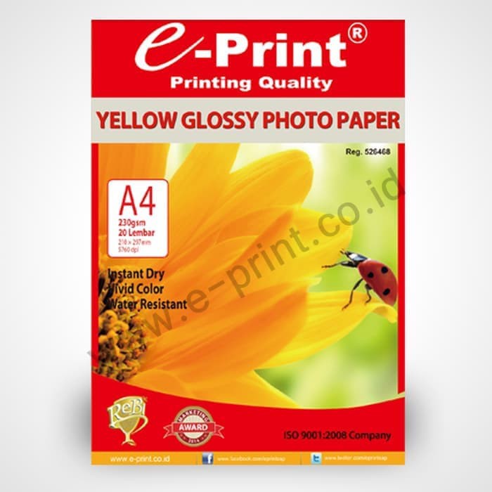 Kertas Foto E-Print Super Glossy Paper Yellow
