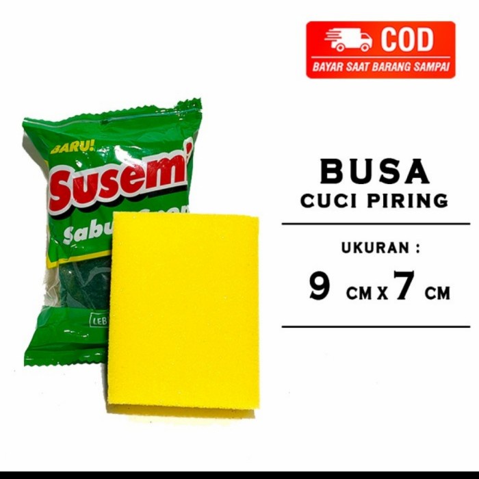 Q5 KUNING HIJAU ( SUSEMI ) GROSIR SPON SABUT BUSA SPONGE CUCI PIRING HIJAU KUNING