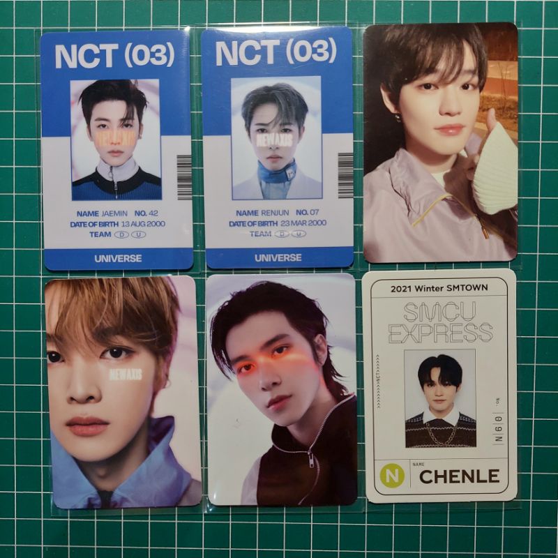 [READ DESC] id card + photocard set universe jaemin renjun sungchan hendery chenle smcu day time pas