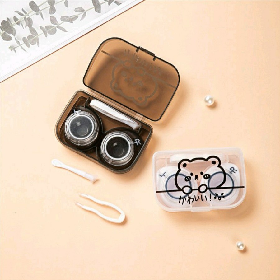 Tempat softlens / lens case bear transparan