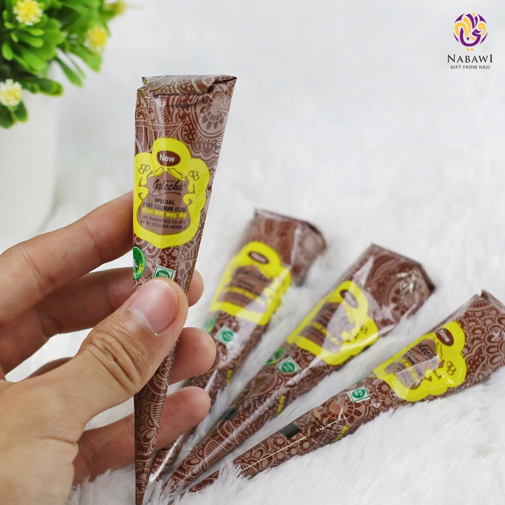 Golecha Madam X Cone / Heena Henna Paste Coklat Tua / Henna Pengantin / Pacar Pengantin (Satuan)