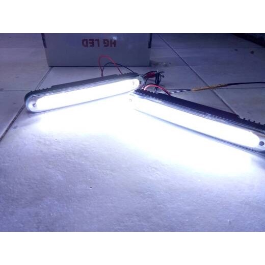 Lampu LED DRL COB PLASMA CASING LURUS