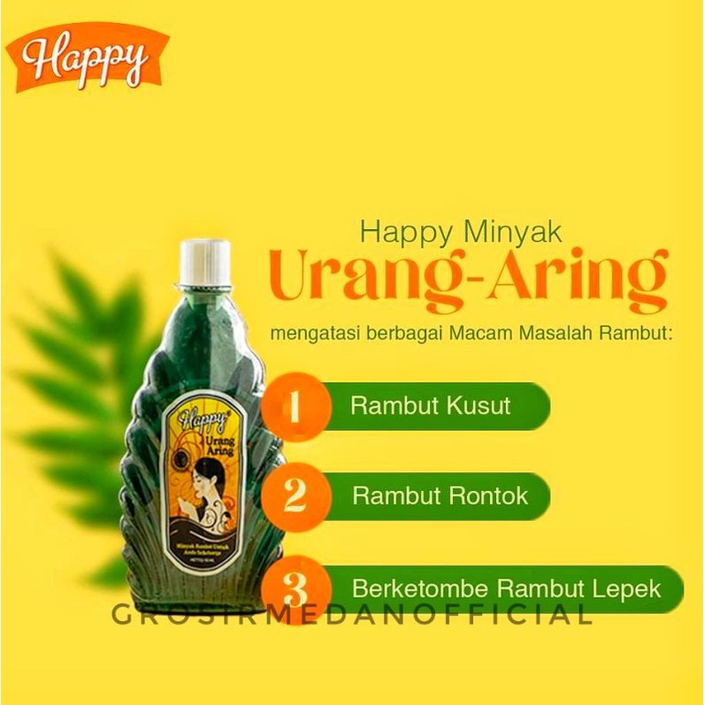 HAPPY KEMIRIKU - LIDAH BUAYA - SHAMPOO HAIR LOTION TONIC HAIR SPRAY MINYAK KEMIRI MINYAK ZAITUN MINTMYAK LIDAH BUAYA