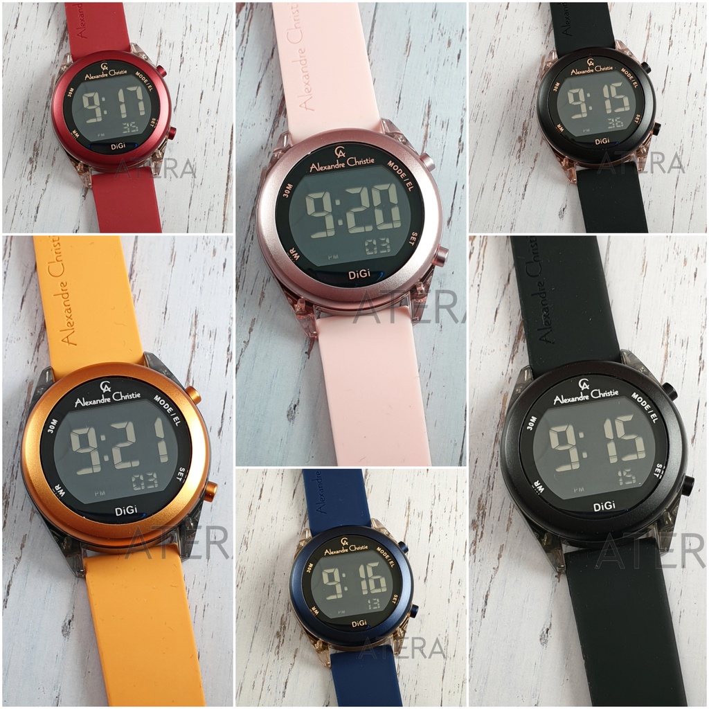 ALEXANDRE CHRISTIE AC 9358 WANITA ORIGINAL / JAM TANGAN CEWEK ALEXANDER AC9358 LH KARET RUBBER DIGIT