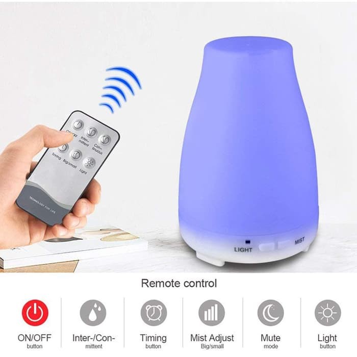 Difuser Aroma Essential Oil Humidifier Purifier Udara Ultrasound Denga W0t3 Murah Aromaterapi Ruanga