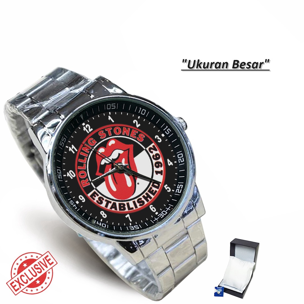 Jam Tangan Rantai Couple ROLLING STONES 1962 (Awesome)