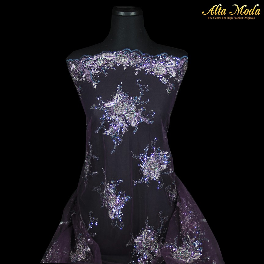 

Alta Moda Tulle Bordir C.Dior Grape Motif Bunga Ungu (1Pcs)
