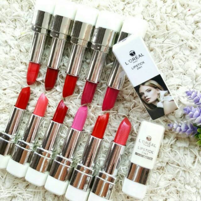 LIPSTICK LOREAL 2IN1 WHITE