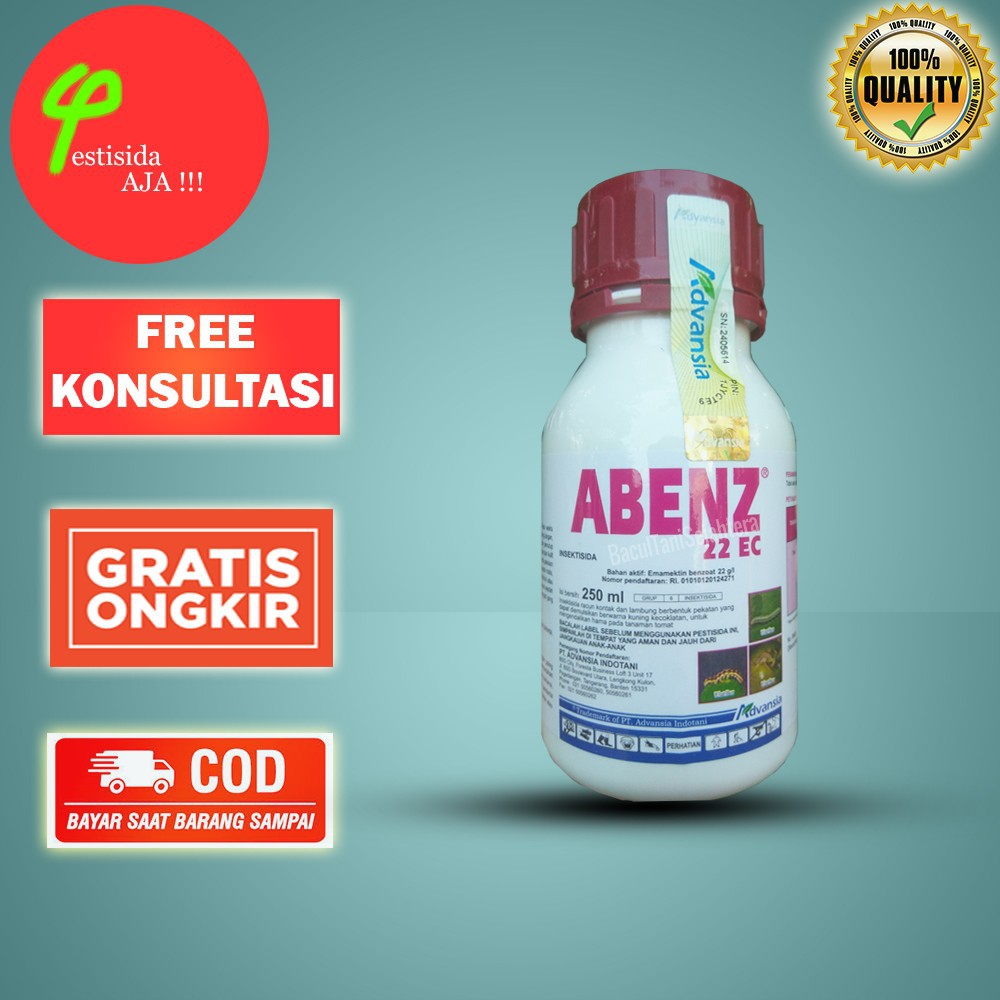 ABENZ 100 ML 22 EC  INSEKTISIDA Pembasmi Ulat Grayak Ulat Bawang Ulat