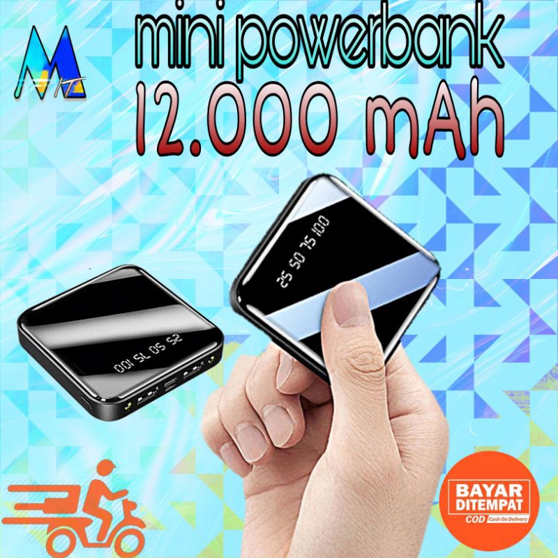 Powerbank 12000 mAh mini Dual Usb Port Murah