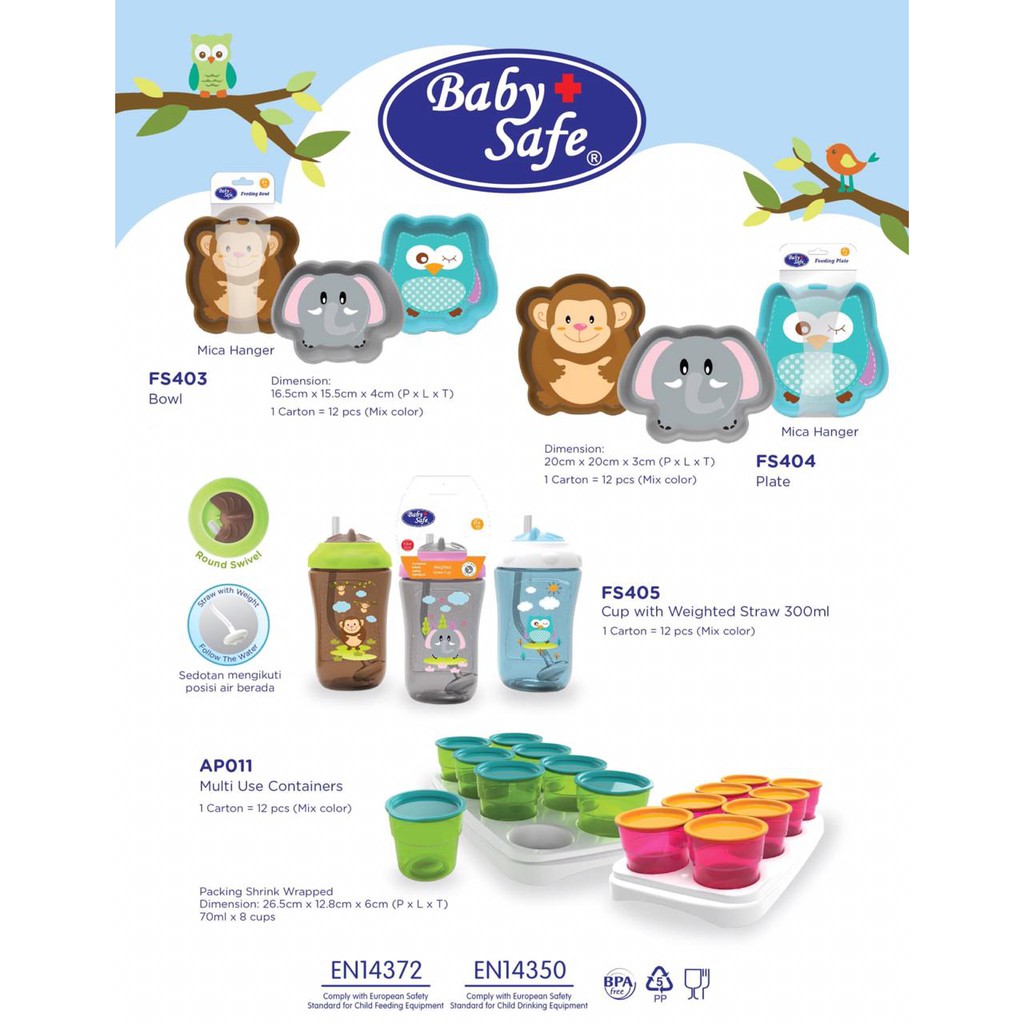 BABY SAFE Feeding Bowl mangkok makan bayi FS403 BABY SAFE Feeding Bowl mangkok makan bayi FS403