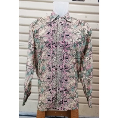 KEMEJA BATIK PRIA / KEMEJA MOTIF BATIK LENGAN PANJANG DAN LENGAN PENDEK MOTIF CLASSIC PINK