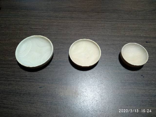 Cobek Kayu / Wadah Sambal / Tempat Sambal /Saus /Kecap /Bumbu dari Kayu diameter 8cm, 10cm, 12cm