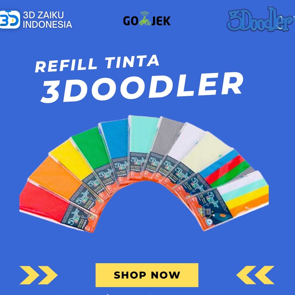 Refill Tinta 3Doodler 3D Pen Filament dari Woobleworks