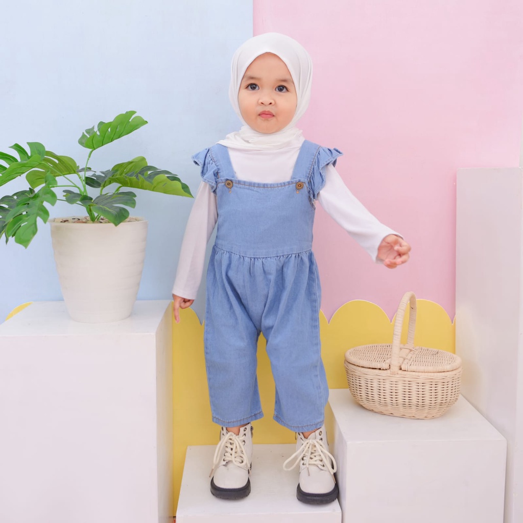 JUMPSUIT ANAK OVERAL ANAK PEREMPUAN JUMPSUIT JUNIOR KIDS JUMPSUIT ANAK PEREMPUAN 1-4Th Jumpsuit Jeans Anak/Baju anak perempuan