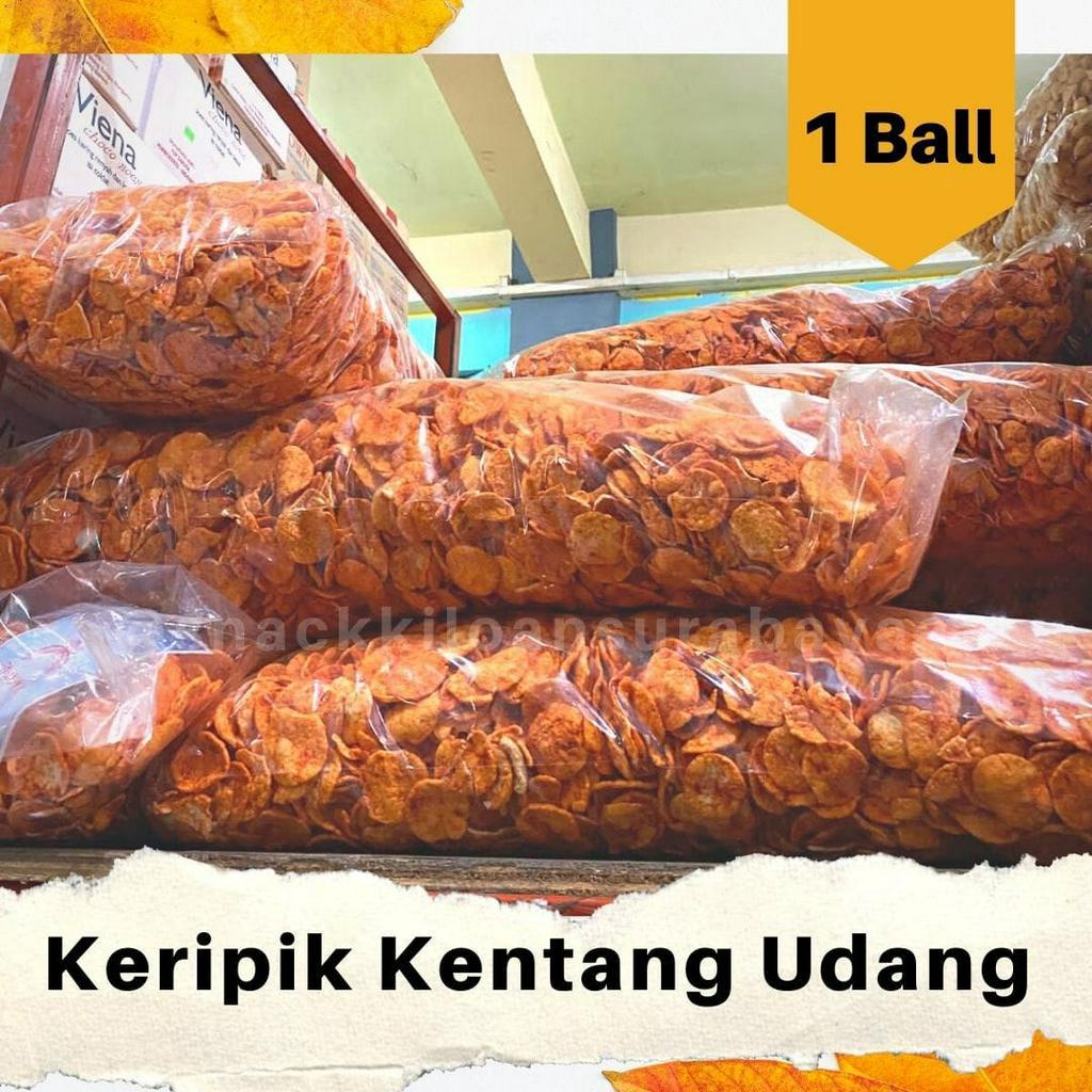 

Keripik Kentang Udang 1 BALL (2KG) / Kripik Kentang/ Snack Kiloan Murah/ MAK E DOR