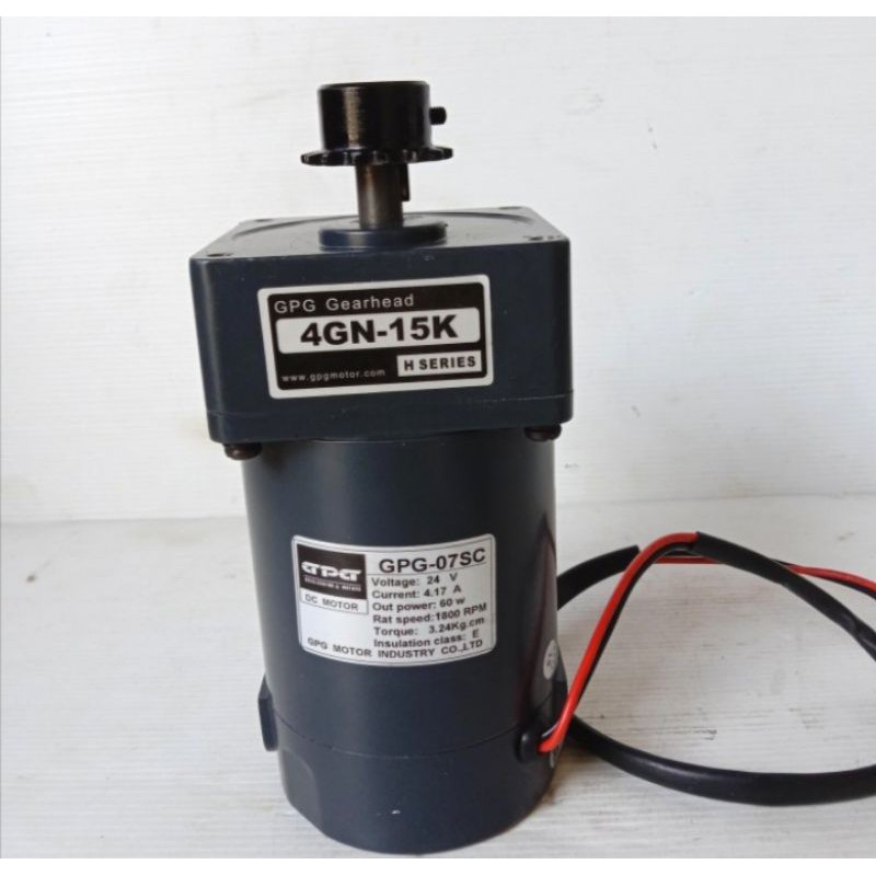 Dc Motor Gearbox GPG 24V Ratio 1 : 15 120Rpm