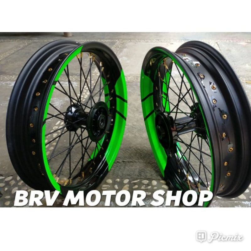 Paketan Velg Supermoto klx bf Klx L Klx S Klx G D Tracker 150 Velg 250+300+17