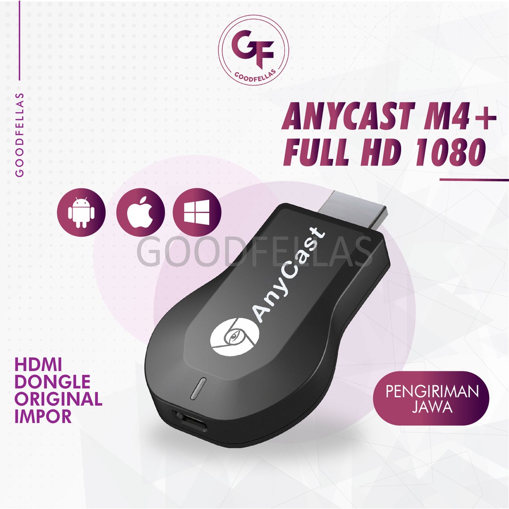 AnyCast M4 PLUS Chromecast HDMI Dongle WiFi 1080P